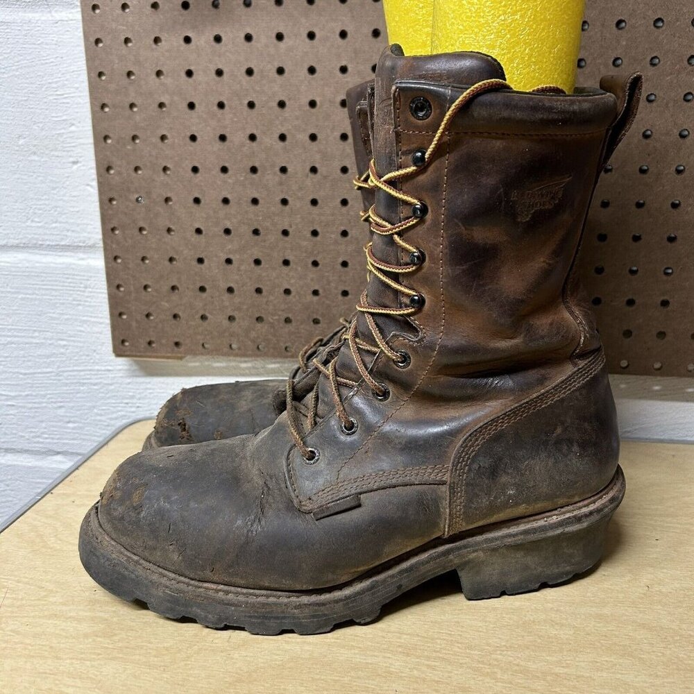 Red Wing Loggermax Men's Brown Leather Steel Toe Boots Size 11 D 4420